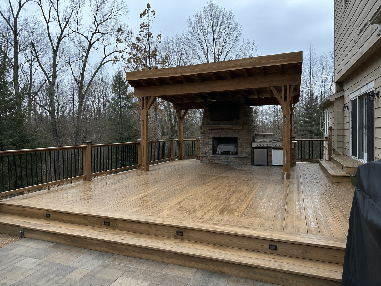 Custom deck construction project
